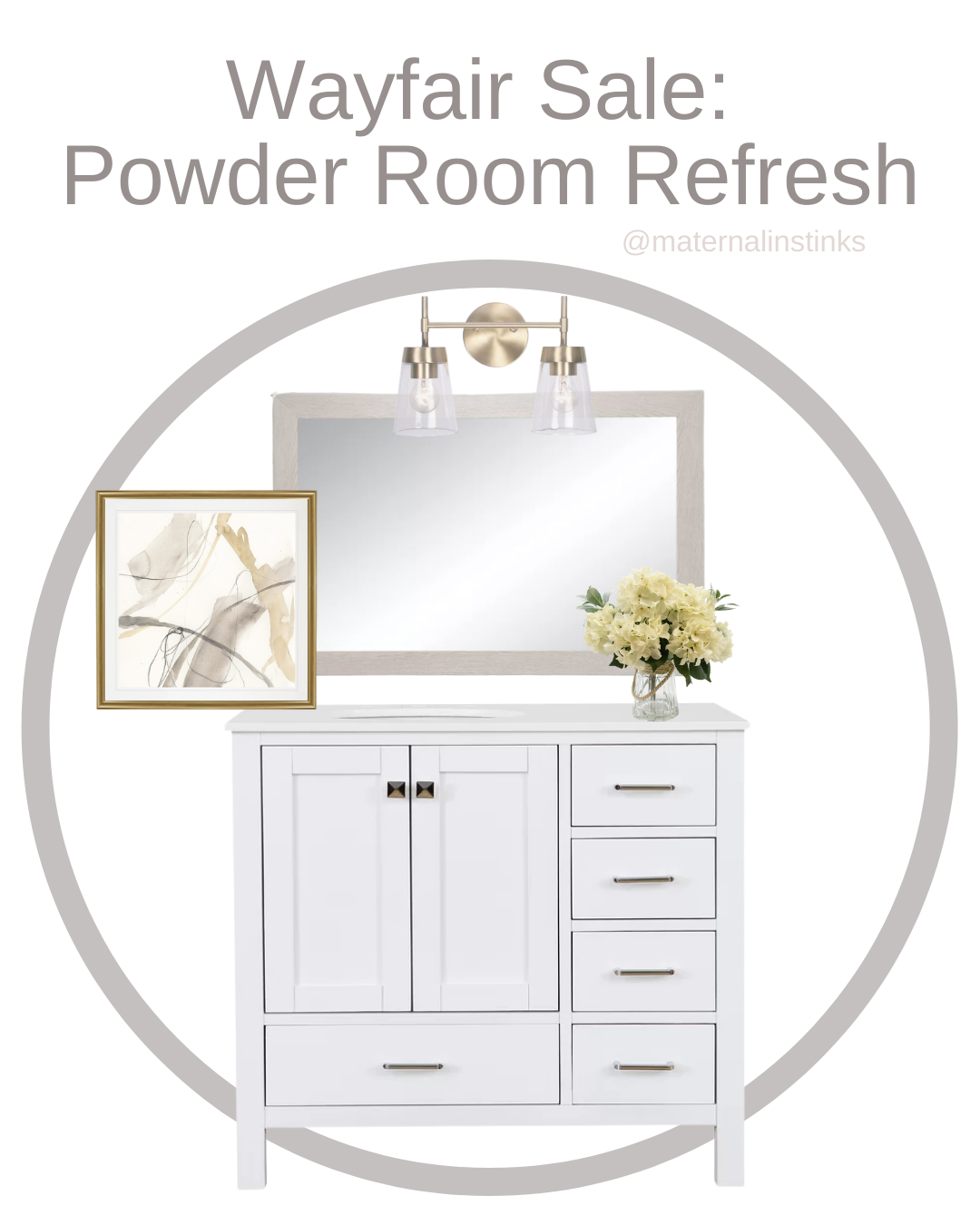 White and Neutral Powder room